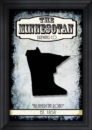 Framed States Brewing Co - Minnesota Print
