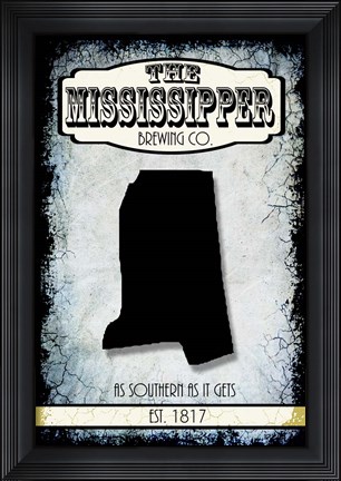 Framed States Brewing Co - Mississippi Print