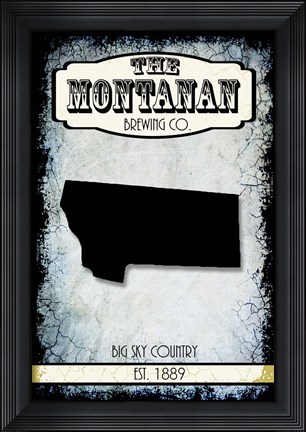 Framed States Brewing Co - Montana Print