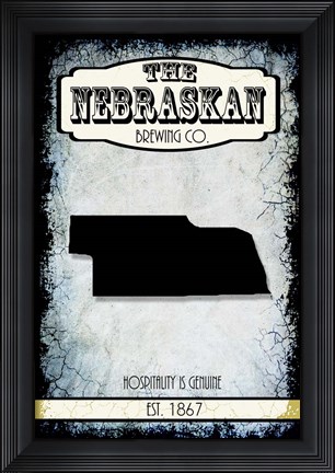 Framed States Brewing Co - Nebraska Print