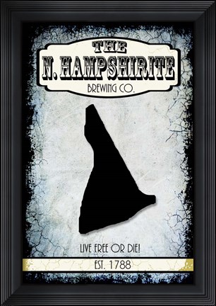 Framed States Brewing Co - New Hampshire Print