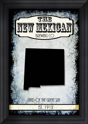 Framed States Brewing Co - New Mexico Print
