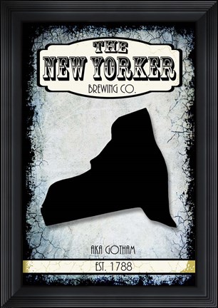 Framed States Brewing Co - New York Print