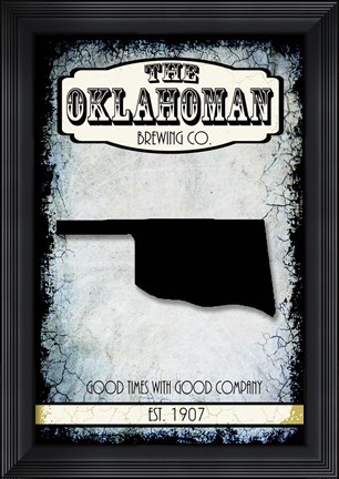 Framed States Brewing Co - Oklahoma Print
