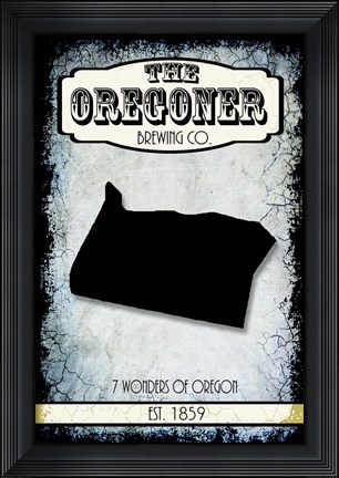 Framed States Brewing Co - Oregon Print