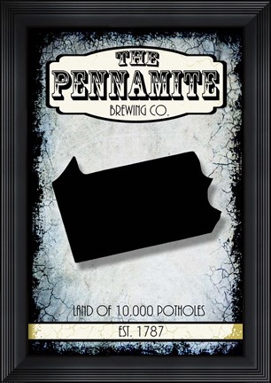 Framed States Brewing Co - Pennsylvania Print