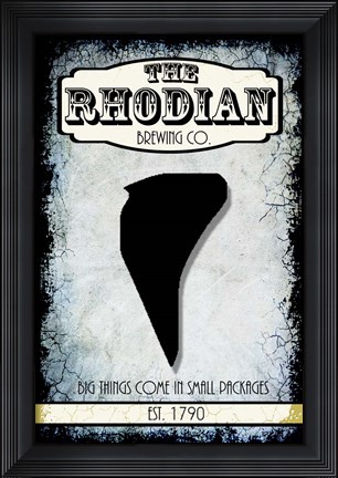 Framed States Brewing Co - Rhode Island Print