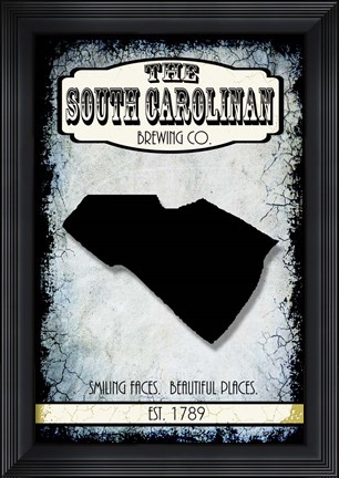 Framed States Brewing Co - South Carolina Print