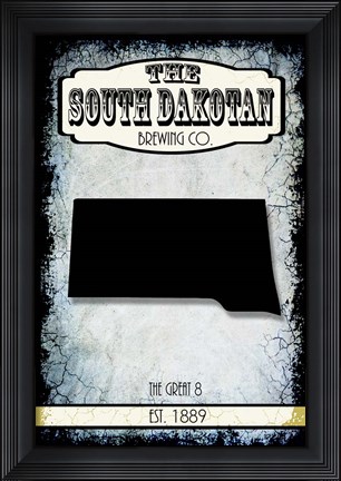 Framed States Brewing Co - South Dakota Print
