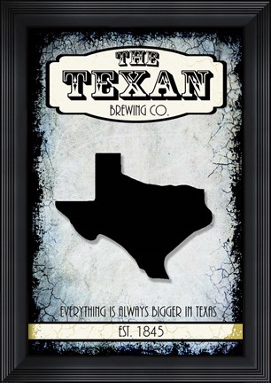 Framed States Brewing Co - Texas Print