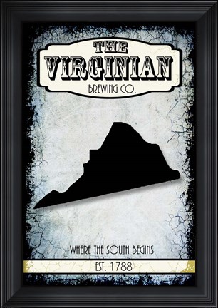 Framed States Brewing Co - Virginia Print