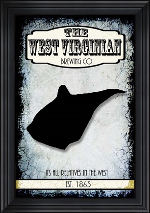 Framed States Brewing Co - West Virginia Print