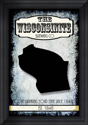 Framed States Brewing Co - Wisconsin Print