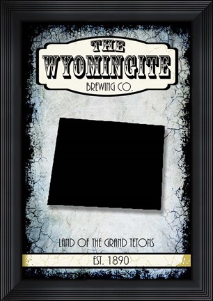 Framed States Brewing Co - Wyoming Print