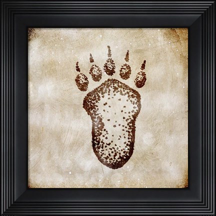 Framed Moose Lodge - Bear Track Print