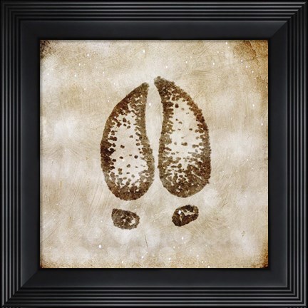 Framed Moose Lodge - Moose Track Print