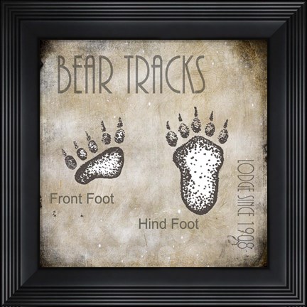 Framed Moose Lodge 2 - Bear Tracks 2 Print