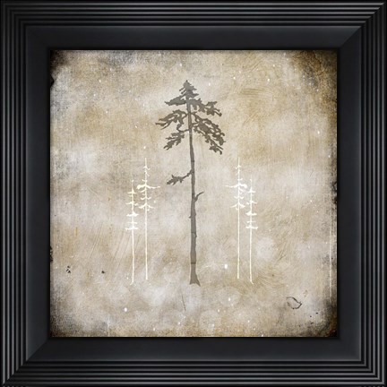 Framed Moose Lodge 2 - Lodge Pole Print