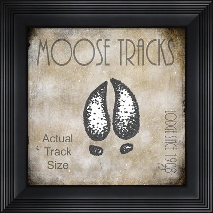 Framed Moose Lodge 2 - Moose Tracks 2 Print