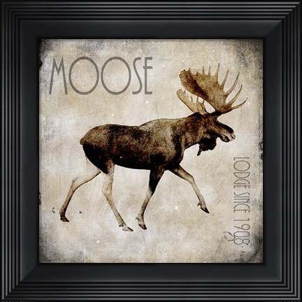 Framed Moose Lodge 2 Print