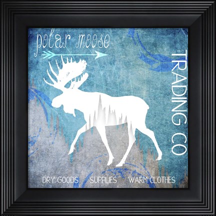Framed Polar Ice Moose Print