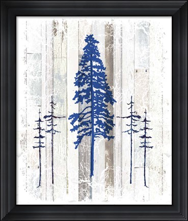 Framed Blue Moose - Lodge Pole Pine Print