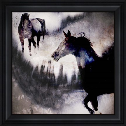 Framed Black Mare - Dream 1 Print