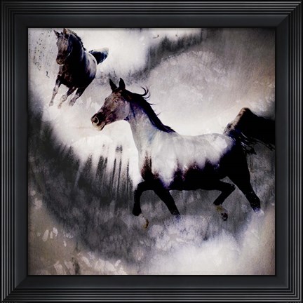 Framed Black Mare - Dream 3 Print