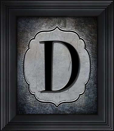 Framed Letter D Print