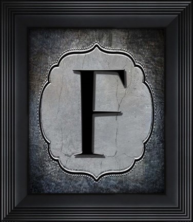Framed Letter F Print