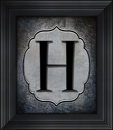 Framed Letter H Print