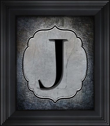 Framed Letter J Print
