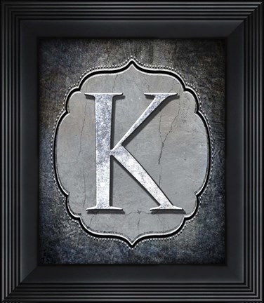 Framed Letter K Print