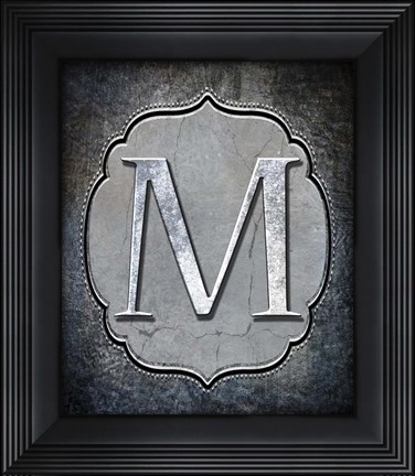 Framed Letter M Print
