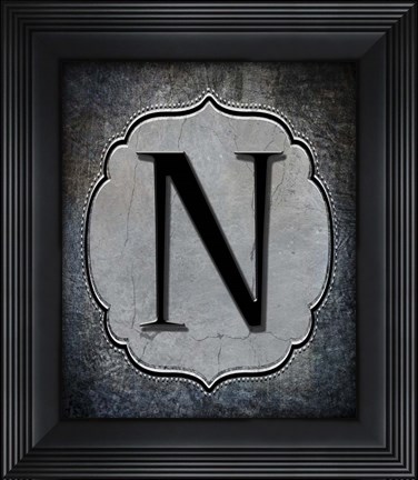 Framed Letter N Print