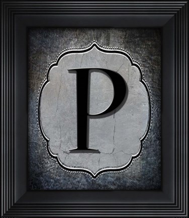 Framed Letter P Print