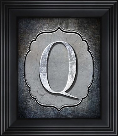 Framed Letter Q Print