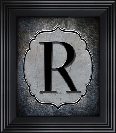 Framed Letter R Print