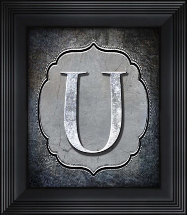 Framed Letter U Print