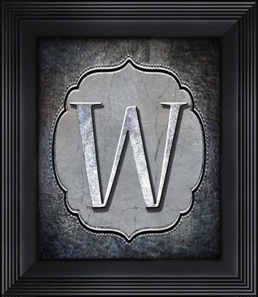 Framed Letter W Print