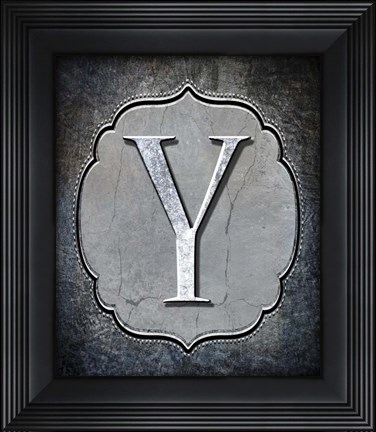 Framed Letter Y Print