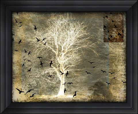 Framed Raven&#39;s World Spirit Tree Print
