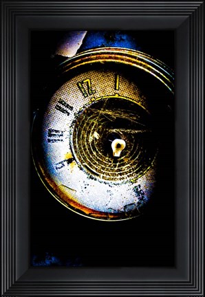 Framed Garage Clock Print