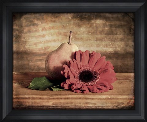 Framed Kitchen Pear 1 Print