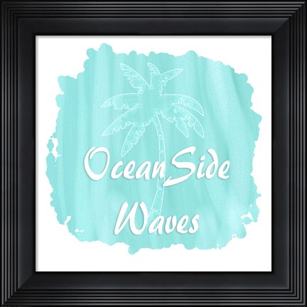 Framed Life&#39;s A Beach Ocean Side Surf Print