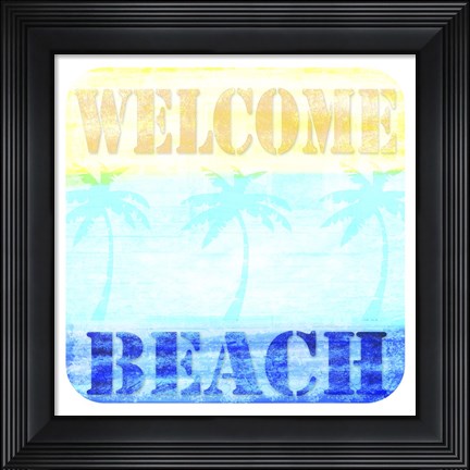 Framed Welcome Beach 2 Print