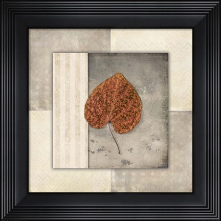 Framed Lodge Leaf Tile 2 Print