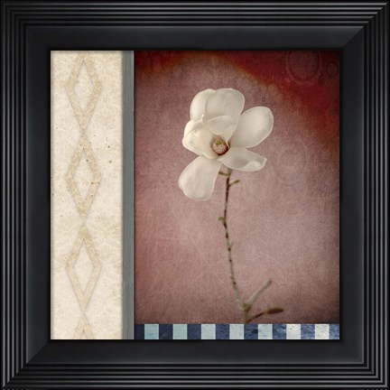 Framed Magnolia Diamond 1 Print