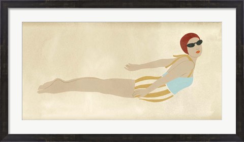 Framed Vintage Diver I Print
