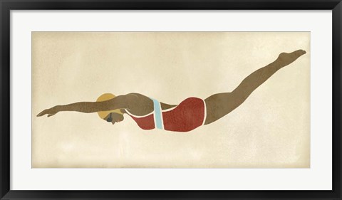 Framed Vintage Diver II Print